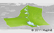 Physical Panoramic Map of As Ismailiyah (Ismailia), lighten, desaturated