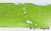 Physical Panoramic Map of As Ismailiyah (Ismailia)