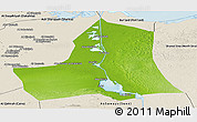 Physical Panoramic Map of As Ismailiyah (Ismailia), shaded relief outside