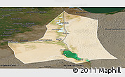 Satellite Panoramic Map of As Ismailiyah (Ismailia), darken