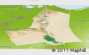 Satellite Panoramic Map of As Ismailiyah (Ismailia), physical outside