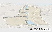 Shaded Relief Panoramic Map of As Ismailiyah (Ismailia), lighten