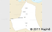 Classic Style Simple Map of As Ismailiyah (Ismailia), single color outside