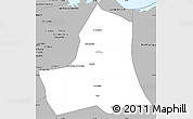 Gray Simple Map of As Ismailiyah (Ismailia)