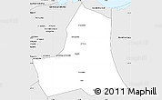 Silver Style Simple Map of As Ismailiyah (Ismailia)