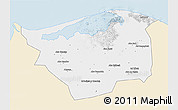 Classic Style 3D Map of Kafr-El-Sheikh, single color outside