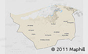 Shaded Relief 3D Map of Kafr-El-Sheikh, lighten, desaturated