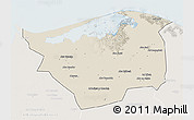 Shaded Relief 3D Map of Kafr-El-Sheikh, lighten