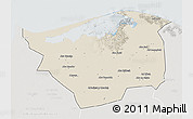 Shaded Relief 3D Map of Kafr-El-Sheikh, lighten, semi-desaturated