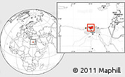 Blank Location Map of Kafr-El-Sheikh, highlighted parent region