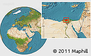 Satellite Location Map of Kafr-El-Sheikh