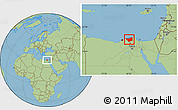 Savanna Style Location Map of Kafr-El-Sheikh