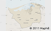 Shaded Relief Map of Kafr-El-Sheikh, lighten