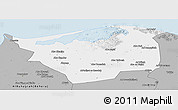 Gray Panoramic Map of Kafr-El-Sheikh