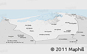 Silver Style Panoramic Map of Kafr-El-Sheikh