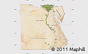 Satellite Map of Egypt, cropped outside