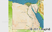 Satellite Map of Egypt, physical outside, satellite sea