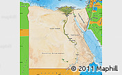 Satellite Map of Egypt, political outside