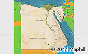 Satellite Map of Egypt, political outside, satellite sea