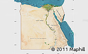 Satellite Map of Egypt, single color outside