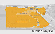 Political Shades Panoramic Map of Egypt, lighten, desaturated