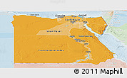 Political Shades Panoramic Map of Egypt, lighten