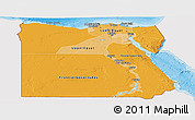 Political Shades Panoramic Map of Egypt, single color outside