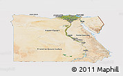 Satellite Panoramic Map of Egypt, cropped outside