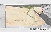 Satellite Panoramic Map of Egypt, desaturated