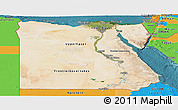 Satellite Panoramic Map of Egypt, political outside, satellite sea