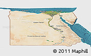 Satellite Panoramic Map of Egypt, single color outside