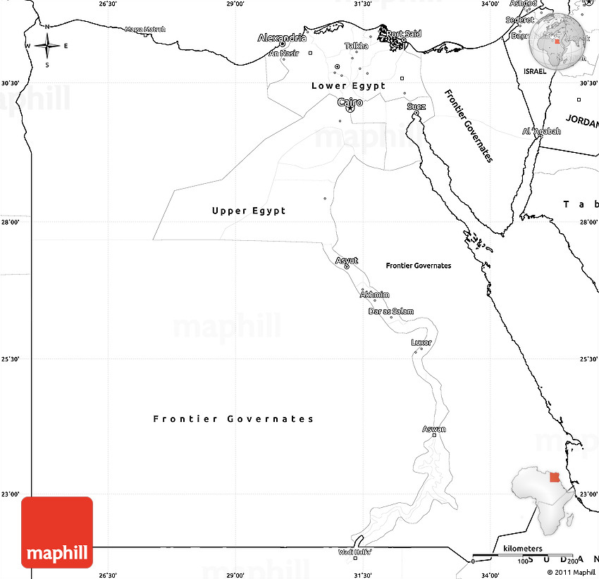 Simple Map Of Egypt Blank Simple Map Of Egypt