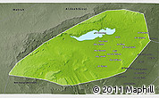 Physical 3D Map of Al Fayyum (Fayoum), darken, semi-desaturated