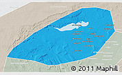 Political 3D Map of Al Fayyum (Fayoum), lighten, semi-desaturated