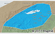 Political 3D Map of Al Fayyum (Fayoum), semi-desaturated