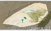 Satellite 3D Map of Al Fayyum (Fayoum), darken