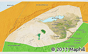 Satellite 3D Map of Al Fayyum (Fayoum), political outside