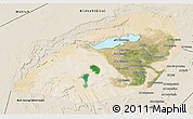 Satellite 3D Map of Al Fayyum (Fayoum), shaded relief outside