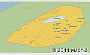 Savanna Style 3D Map of Al Fayyum (Fayoum), single color outside