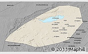 Shaded Relief 3D Map of Al Fayyum (Fayoum), darken, desaturated