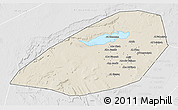 Shaded Relief 3D Map of Al Fayyum (Fayoum), lighten, desaturated