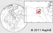 Blank Location Map of Al Fayyum (Fayoum)