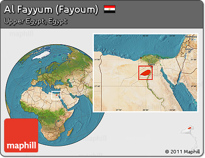 Satellite Location Map of Al Fayyum (Fayoum)
