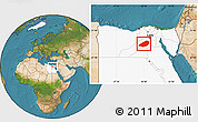 Satellite Location Map of Al Fayyum (Fayoum), highlighted country