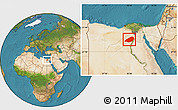 Satellite Location Map of Al Fayyum (Fayoum)