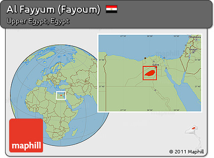 Savanna Style Location Map of Al Fayyum (Fayoum)