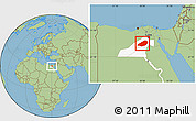 Savanna Style Location Map of Al Fayyum (Fayoum), highlighted parent region
