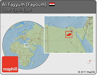 Savanna Style Location Map of Al Fayyum (Fayoum), hill shading