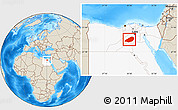 Shaded Relief Location Map of Al Fayyum (Fayoum), highlighted country