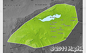 Physical Map of Al Fayyum (Fayoum), darken, desaturated